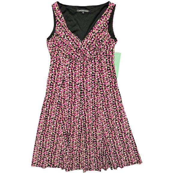 NWT Jones Wear Midi Dress Size 10 Pink Fit Flare Wedding Guest Summer Colorful - Picture 1 of 7